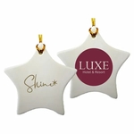 Ceramic Ornaments, 3" Star