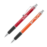 Click action ballpoint. Colorful translucent color barrel with stylish chrome...