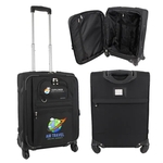 Expandable Carry-On Luggage w/ 360 Swivel Wheels
