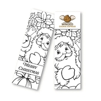 Merry Christmas Santa Coloring Bookmark