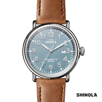 Shinola® Runwell Watch - Stone Blue/Tan... from ASI 84592 St Regis Group
