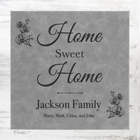 10"x10" Laserable Leatherette Wall Decor w/ Sawtooth Hanger