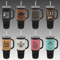 Polar Camel 40 oz. Leatherette Travel Mug... from ASI 92531 Unique Custom...