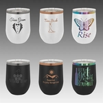 PC 12 oz. Black/Ghost Black ION-Plated Stemless Wine Tumbler