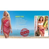 35" x 35" bandanna/cover-up made of 100% cotton.... from ASI 44020 Bandanna...