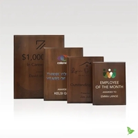 This solid acacia wood plaque, with beveled edges, has ample room... from ASI...