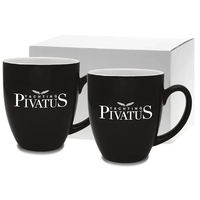 Ceramic mugs feature vibrant color exterior with white interior and easy......