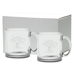 13 oz. Etched Clear Glass Coffee Mug Gift Set
