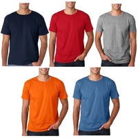 Cotton preshrunk softstyle t-shirt plus 1 color silkscreen imprint on 1......