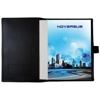 Leather refillable notebook with thread sewn book binding, blind deboss,...