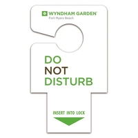 Custom door hangers for hospitality and other event organizers.... from ASI...