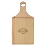 13.5" x 7" Maple Paddle-Shaped Cutting Board w/ Juice Groove