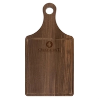 13.5" x 7" Walnut Paddle Cutting Board with Juice Groove