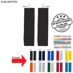 Colored Velour Terry Cotton Blend Golf Towel, 5x18