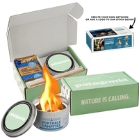 This portable campfire with custom box is reusable w/ 3-5 hours... from ASI...