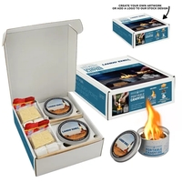 This portable campfire with custom box is reusable w/ 3-5 hours... from ASI...