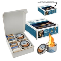 This portable campfire with custom box is reusable w/ 3-5 hours... from ASI...