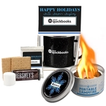 16 Oz Speckled Camp Mug w/Portable Campfire, Hot Choc, Smore