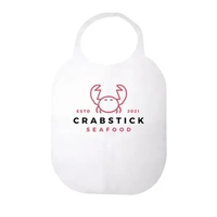 18" x 20" white disposable lobster bibs made in the USA.... from ASI 91880...
