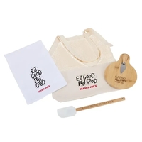 Gift set with a tote bag, cutting board with knife, rubber... from ASI 88060...