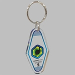 1/4" Vintage Clear Acrylic Motel/Hotel Keychain