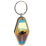 Vintage Bamboo Motel Keychain Hotel Key Tag