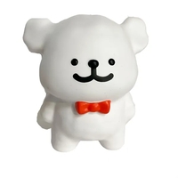 White Bowtie Puppy Slow Rise Squishy Rising Stress reliever