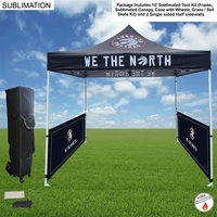 Tent Sidewalls Package,10' Sublimated Tent Kit and 2 Half single sided......