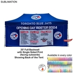 Full 20' Back Wall for 10x20 Tent Kit, Sublimated