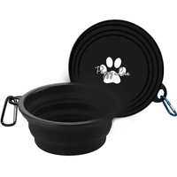 350ml collapsible plastic pet bowl with carabiner.... from ASI 39552 BEL Promo