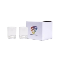 Set of Two 12 oz Crystal Clear Silicone Rocks with Gift Box