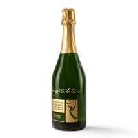 Etched CA Champagne Sparkling Wine Bottle
