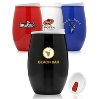 16 oz. plastic, stemless wine glass with slider lid.... from ASI 39552 BEL Promo