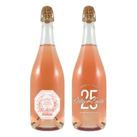 Etched Sparkling Coppola Sofia Rose Wine Bottle