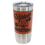 20 oz. Vacuum Insulated Baketball Themed Tumbler - Engraved
