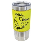 20 oz. Vacuum Insulated Softball Themed Tumbler - Engraved