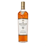 Etched Macallan 12 Year Sherry Oak Cask Whiskey Bottle