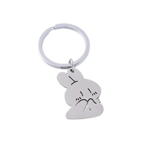 Rabbit Shape Stainless Steel Keychain