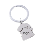 Dog Shape Stainless Steel Keychain