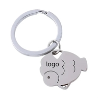 Fish Shape Stainless Steel Keychain