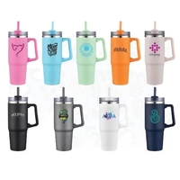 30 oz capacity, double wall vacuum insulations, stainless steel construction,...