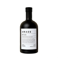 Etched Amass Dry Gin Liquor Bottle