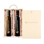 Laser-Engraved Wood Box with 250ml Etched Balsamic Vinegar