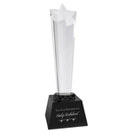 10" Crystal Rising Star with Black Base