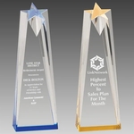 3.5" x 10" Gold Sculpted Star Acrylic