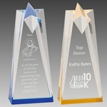 3.5" x 8" Gold Sculpted Star Acrylic