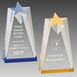 3.5" x 6" Gold Sculpted Star Acrylic