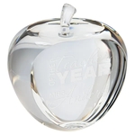 3.75" Crystal Apple with Flat Face