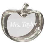3.5" x 3.75" Flat Crystal Apple