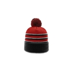 Richardson 134 Striped Beanie W/ Cuff & Pom